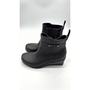 Tretorn Plask Mid Women's 38 Rainboots Wedge Waterproof Ankle Pull On Heel